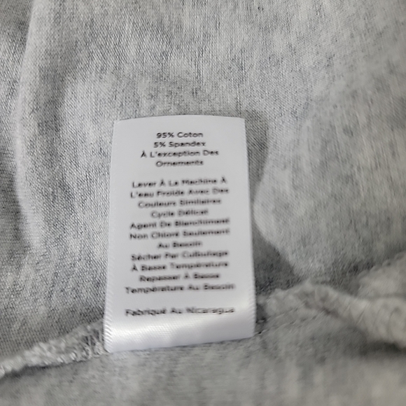 Talbots Women's Gray W Gary White Striped Accent 3/4 Sleeve Tunic Top, XL - Picture 7 of 7